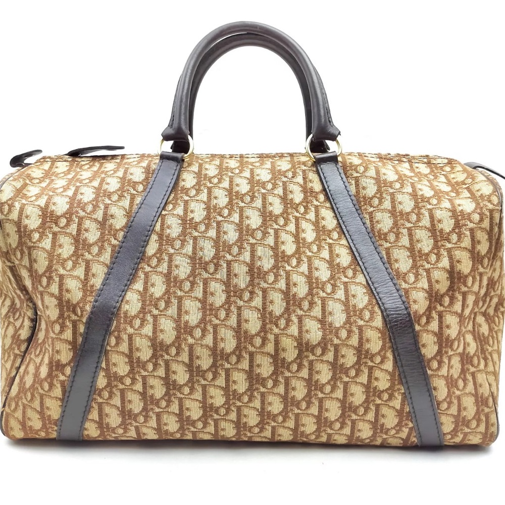 Christian Dior Hand Bag  Brown Canvas